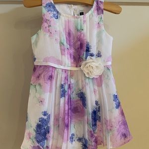 Janie and Jack Floral Chiffon Dress- Size 18-25 months